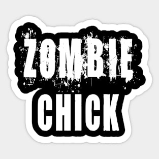 Zombie Chick: Funny Apocalypse T-Shirt Sticker